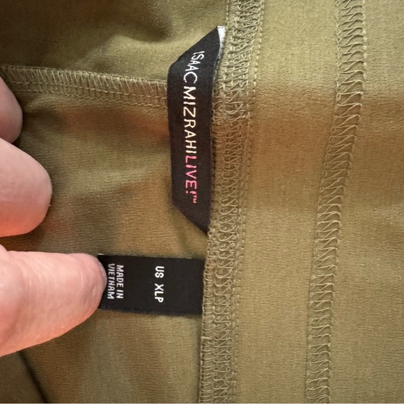 Isaac Mizrahi Live! Petite 24/7 Stretch Stirrup Oliver Green Leggings XLP - Picture 4 of 12